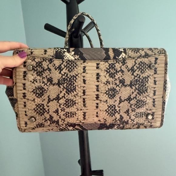 Coach Snake Print Satchel - Three Compartments EUC - Picture 10 of 16